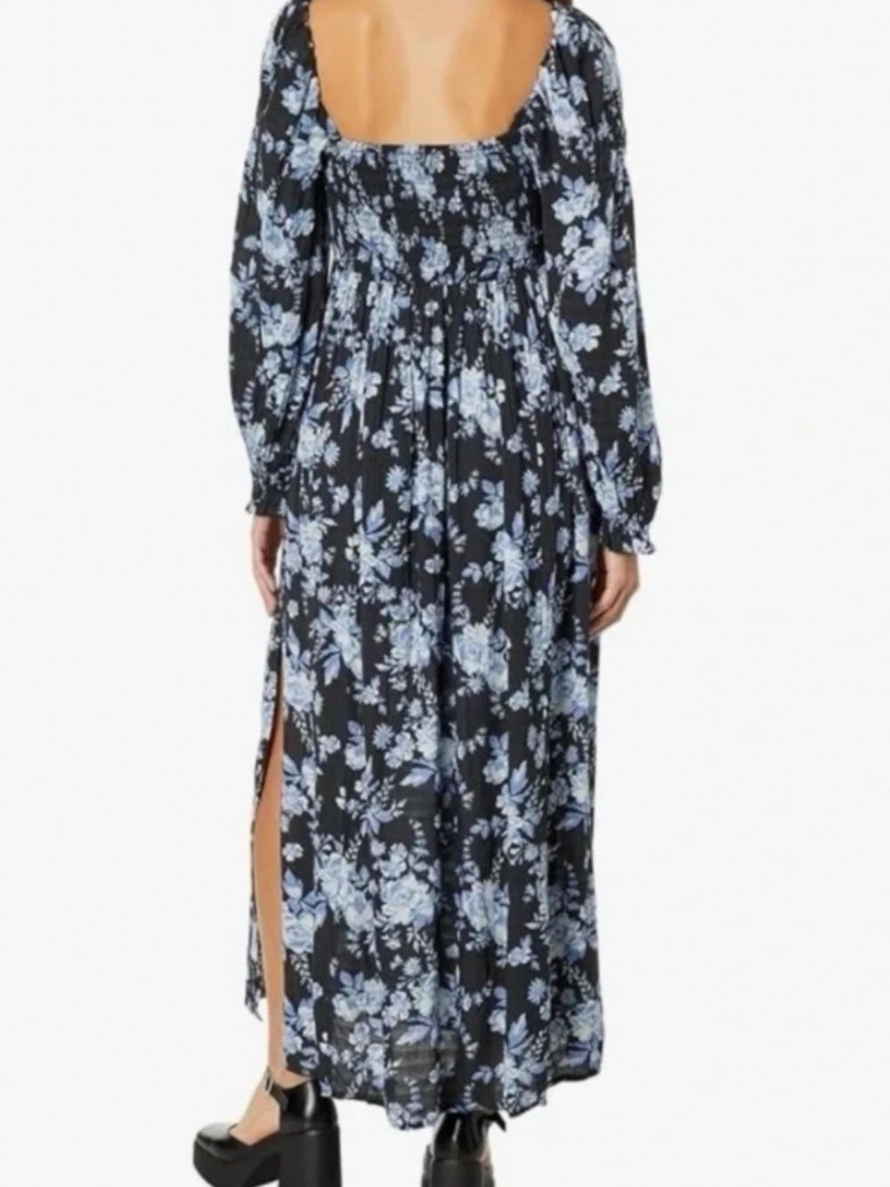 Blue floral free people dress